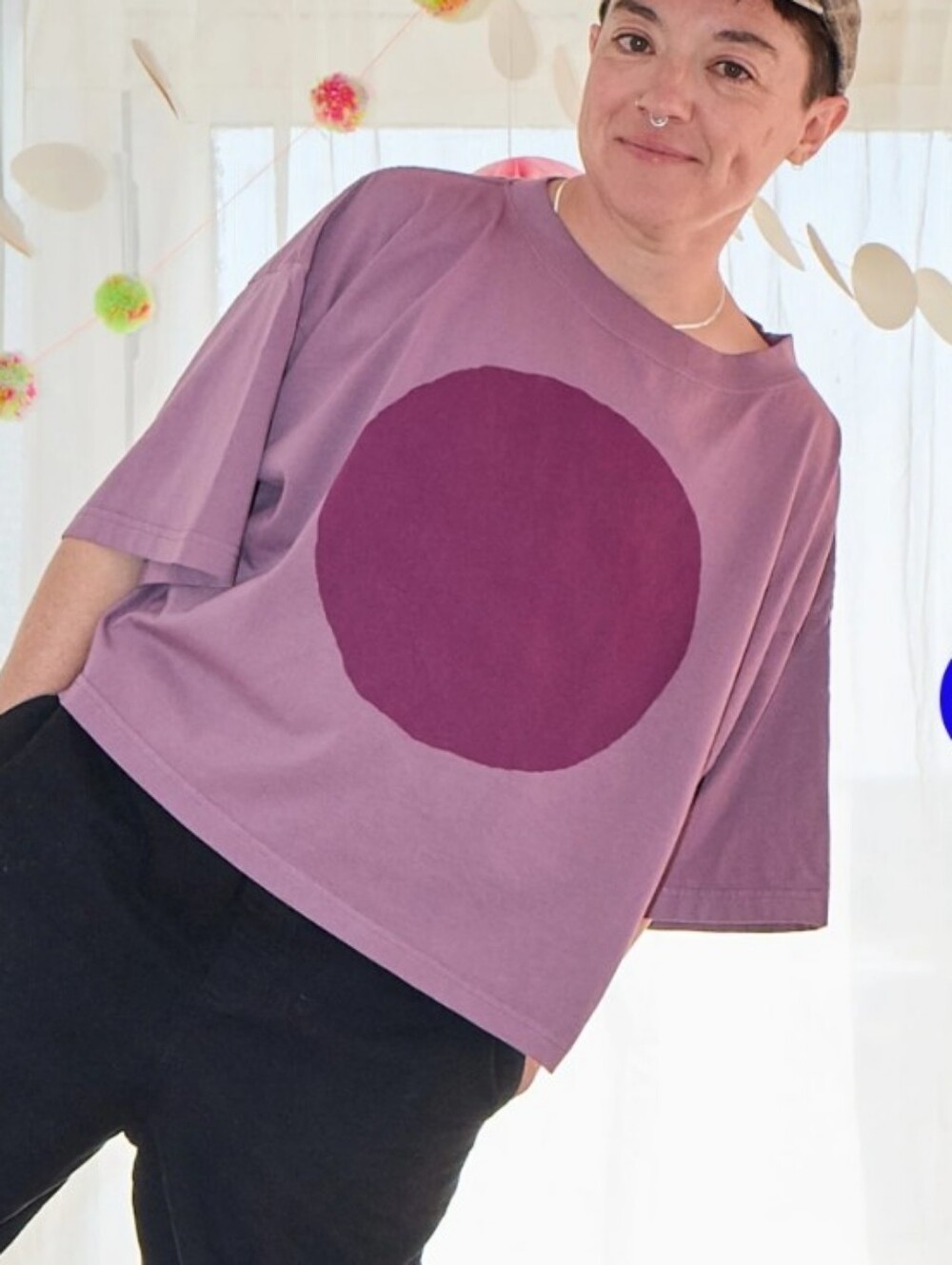 All Roads Boxy Circle Tee | Plum | 3X
